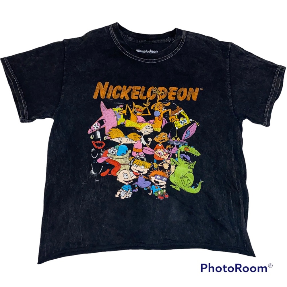 Nickelodeon Rugrats 90s Graphic Tee T-Shirt Size Small Gray Wash